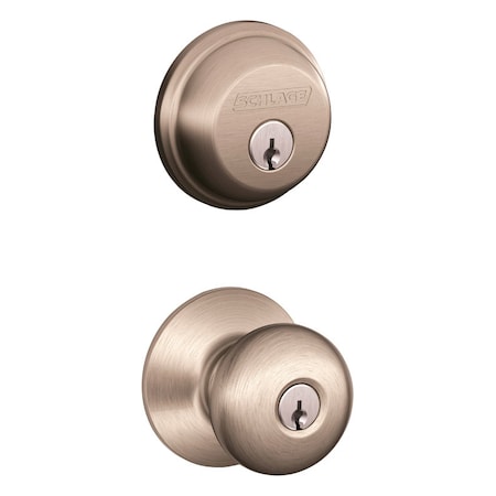 Schlage Deadbolt/Knob Stn Nkl FB50NVPLY619